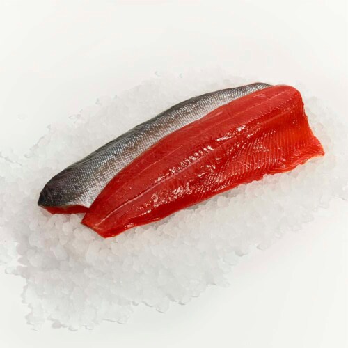 Wild Caught Coho Salmon Fillet Perspective: front
