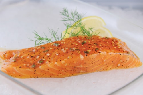 Pepper & Brown Sugar Salmon Perspective: front