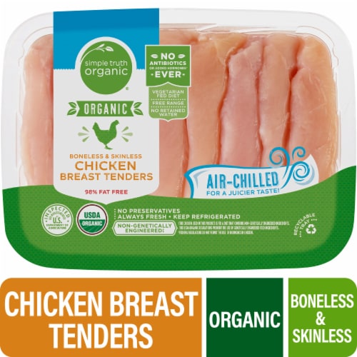 Simple Truth Organic® Boneless Skinless Fresh Organic Chicken Breast Tenders Perspective: front