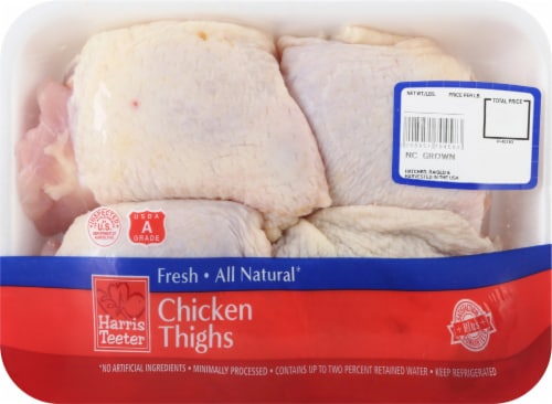 Harris Teeter Fresh Chicken Thighs Perspective: front
