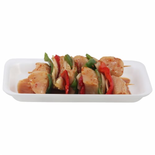 Harris Teeter Honey Ginger Marinade Chicken Breast Kabobs with Vegetables Perspective: front