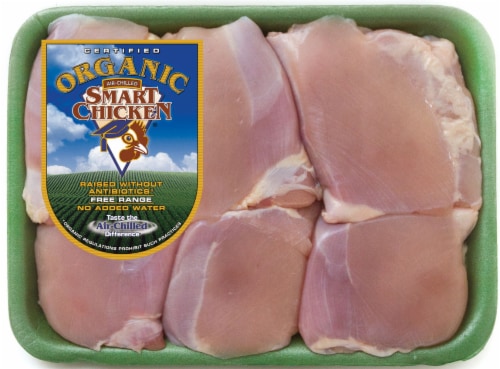 Smart Chicken® Organic Boneless Chicken Thighs Perspective: front
