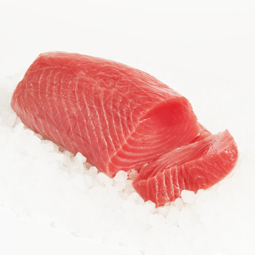 Wild Caught Yellow Fin Tuna Steak Perspective: front