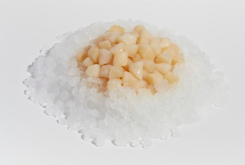 Wild Caught Frozen Bay Scallops Perspective: front