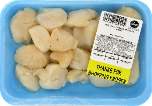 Frozen Wild Caught Medium Sea Scallops Perspective: front