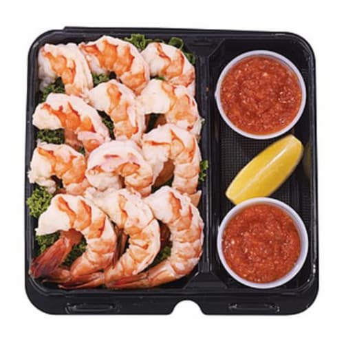 Harris Teeter Cooked Shrimp with Sauce Perspective: front
