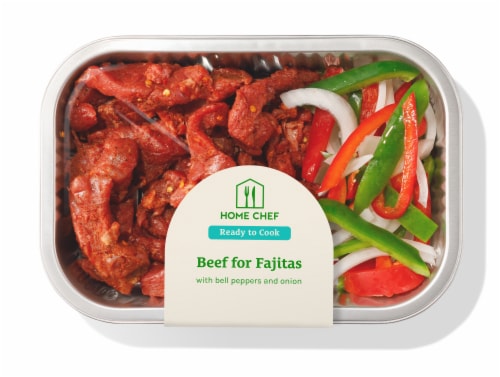 Home Chef Ready To Cook Beef For Fajitas Perspective: front