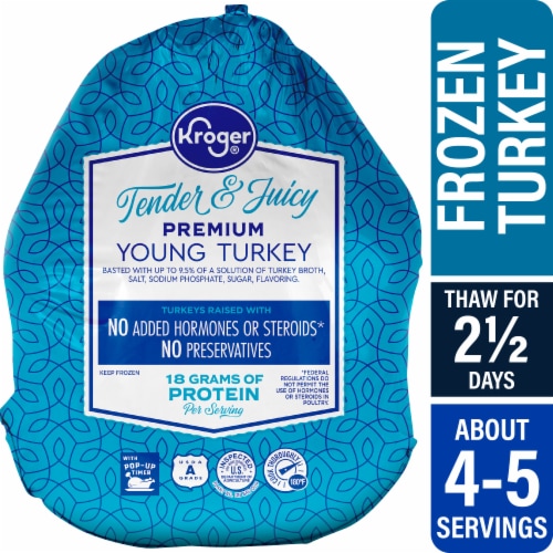 Kroger® Whole Frozen Turkey Without Gravy (10-14 lb) (Limit 1 at Sale Price) Perspective: front