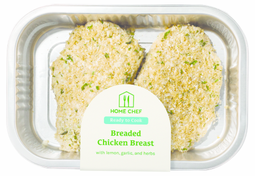 Home Chef Lemon Garlic & Herb Breaded Chicken Breast Perspective: front
