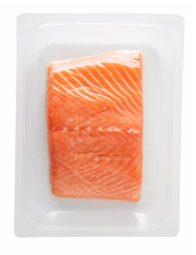 Fresh Atlantic Salmon Half Fillet (Never Frozen) Perspective: front