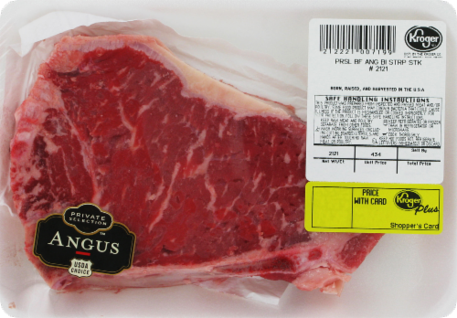 Private Selection™ Choice Angus Beef Bone In Strip Steak Perspective: front
