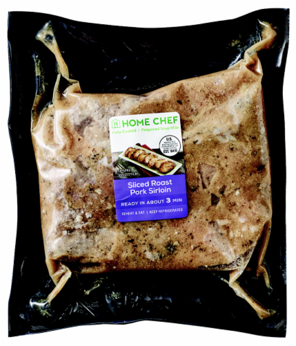 Home Chef Sous Vide Sliced Roast Pork Sirloin Perspective: front