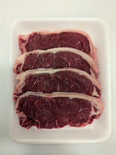Thin Boneless Strip Loin Steak Perspective: front