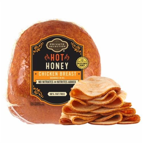 Private Selection® Grab & Go 97% Fat Free Hot Honey Chicken Breast Fresh Sliced Deli Meat Perspective: front