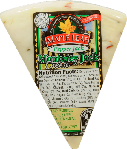 Murray's Maple Leaf Pepper Jack Cheese Perspective: front