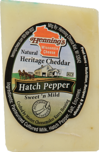 Hatch Pepper Cheddar Cheese Perspective: front