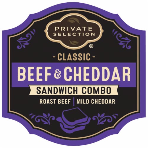 Private Selection Grab & Go Classic Beef & Cheddar Sandwich Combo Fresh Sliced Deli Meat Perspective: front