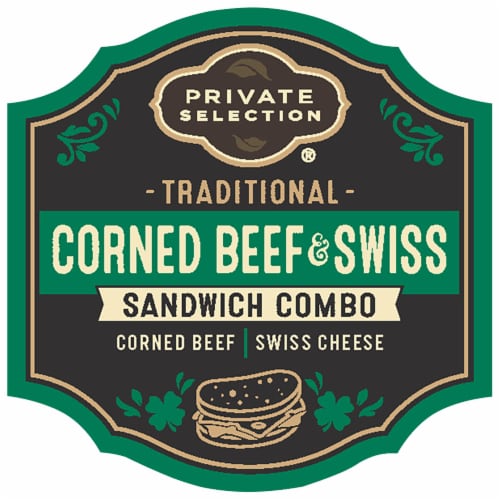 Private Selection® Grab & Go Corned Beef & Swiss Sandwich Combo Deli Sliced Perspective: front