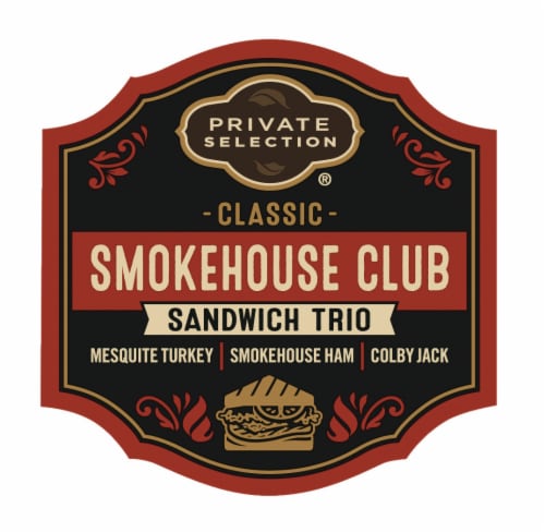 Private Selection Grab & Go Smoked Club Trio Fresh Sliced Deli Meat Perspective: front