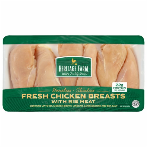 Heritage Farm Boneless Skinless Fresh Chicken Breast Perspective: front