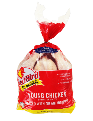 Red Bird Farms All Natural Whole Young Chicken Perspective: front
