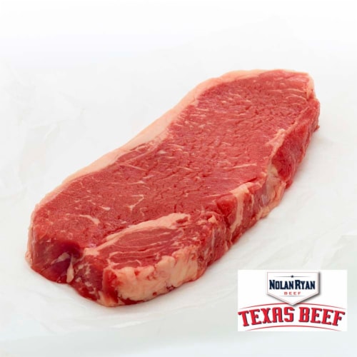Nolan Ryan Beef Boneless Top Loin Strip Steak Value Pack (About 4 Steaks per Pack) Perspective: front