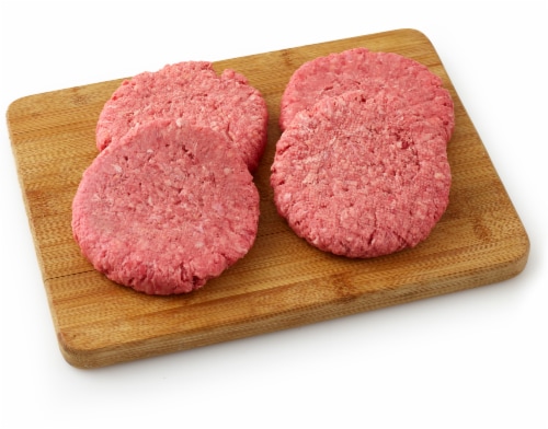 Ground Beef Patties (Service Meat Counter) Perspective: front