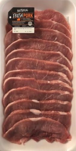 Pork Boneless Thin Cut Sirloin Chops Value Pack Perspective: front
