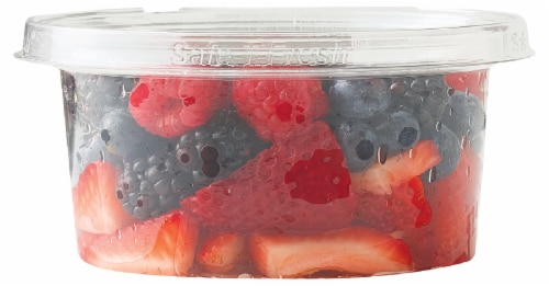 Fresh Cut Mixed Berries Cup Perspective: front