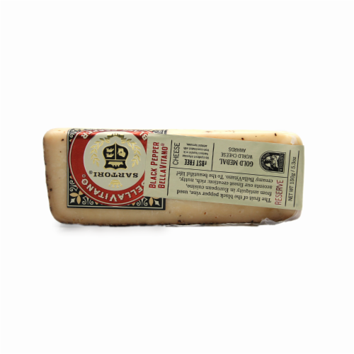 Sartori BellaVitano Black Pepper Cheese Perspective: front