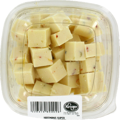 Hoffman's Processed Super Hot Pepper Cheese Fresh Sliced Deli Cheese Perspective: front