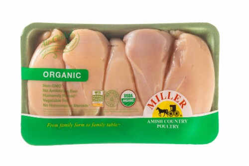 Miller Poultry Organic Boneless Skinless Breasts Perspective: front