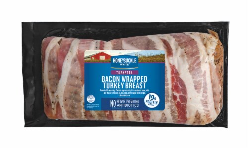 Honeysuckle White® Turketta Bacon Wrapped Seasoned Turkey Breast Perspective: front