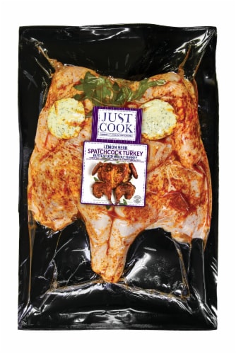 Just Cook Lemon Herb Spatchcock Turkey Perspective: front