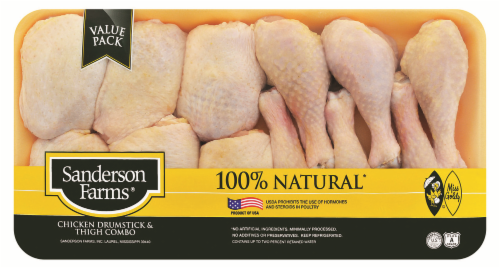 Sanderson Farms Fresh Chicken Thighs Drumsticks Perspective: front