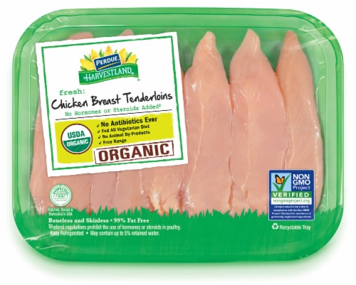 PERDUE® HARVESTLAND® Organic Chicken Breast Tenderloins Perspective: front