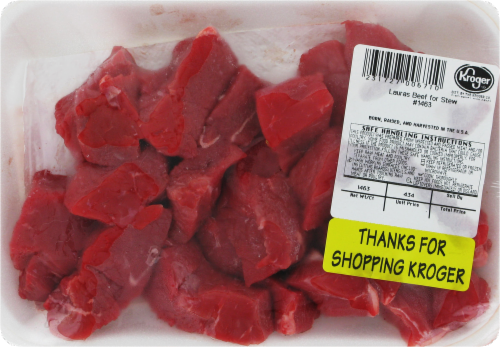 Laura's Lean Beef Round Stew Meat Perspective: front
