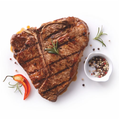Beef Choice Angus Porterhouse Steak Thin Perspective: front