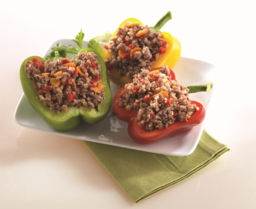 Ground Pork Stuffed Peppers Perspective: front