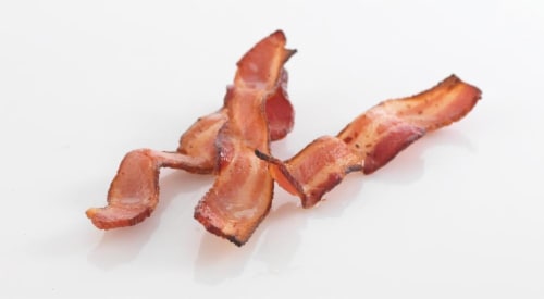 Old Fashioned Thick Sliced Bacon Perspective: front