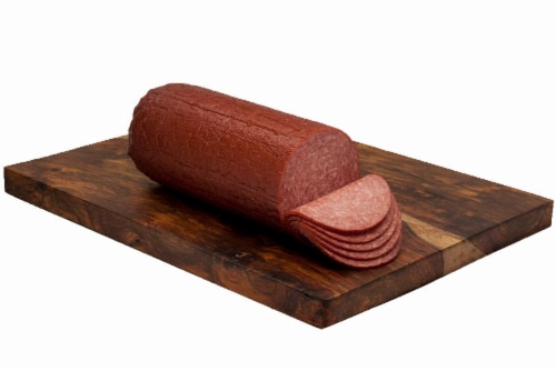 Grab & Go Eckrich Hard Salami Fresh Sliced Deli Meat Perspective: front
