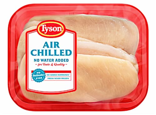 Tyson® Thin Sliced Air Chilled Chicken Breasts Perspective: front