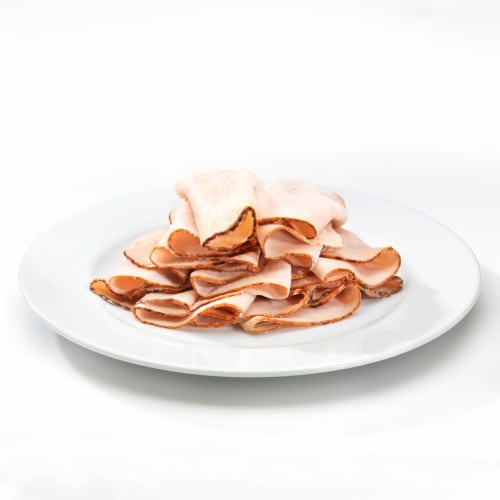 Cracker Barrel Pan Roasted Turkey Fresh Sliced Deli Meat Breast Perspective: front
