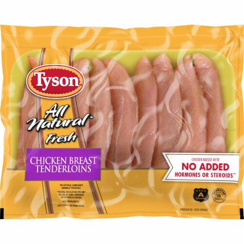 Tyson All Natural Fresh Chicken Breast Tenderloins Perspective: front