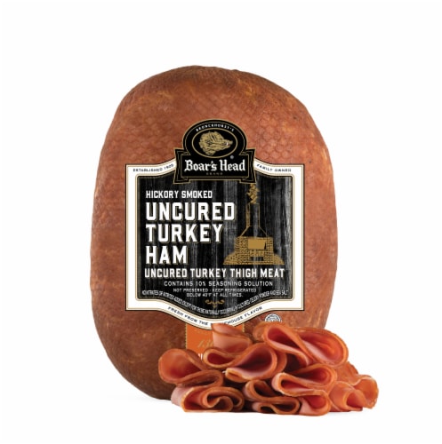 Boar's Head Hickey Smoked Uncured Turkey Ham Perspective: front