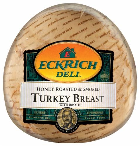 Eckrich Honey Roasted Turkey Breast Fresh Sliced Deli Meat Perspective: front