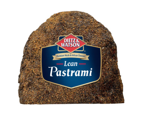 Dietz & Watson Sliced Bottom Round Lean Pastrami Fresh Sliced Deli Meat Perspective: front