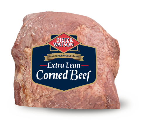 Dietz & Watson Sliced Extra Lean Corned Beef Fresh Sliced Deli Meat Perspective: front