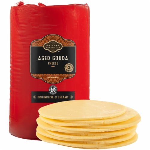 Private Selection™ Gouda Aged Cheese Fresh Sliced Deli Cheese Perspective: front
