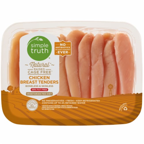 Simple Truth® Naturalˆ Boneless & Skinless Fresh Chicken Breast Tenders Perspective: front